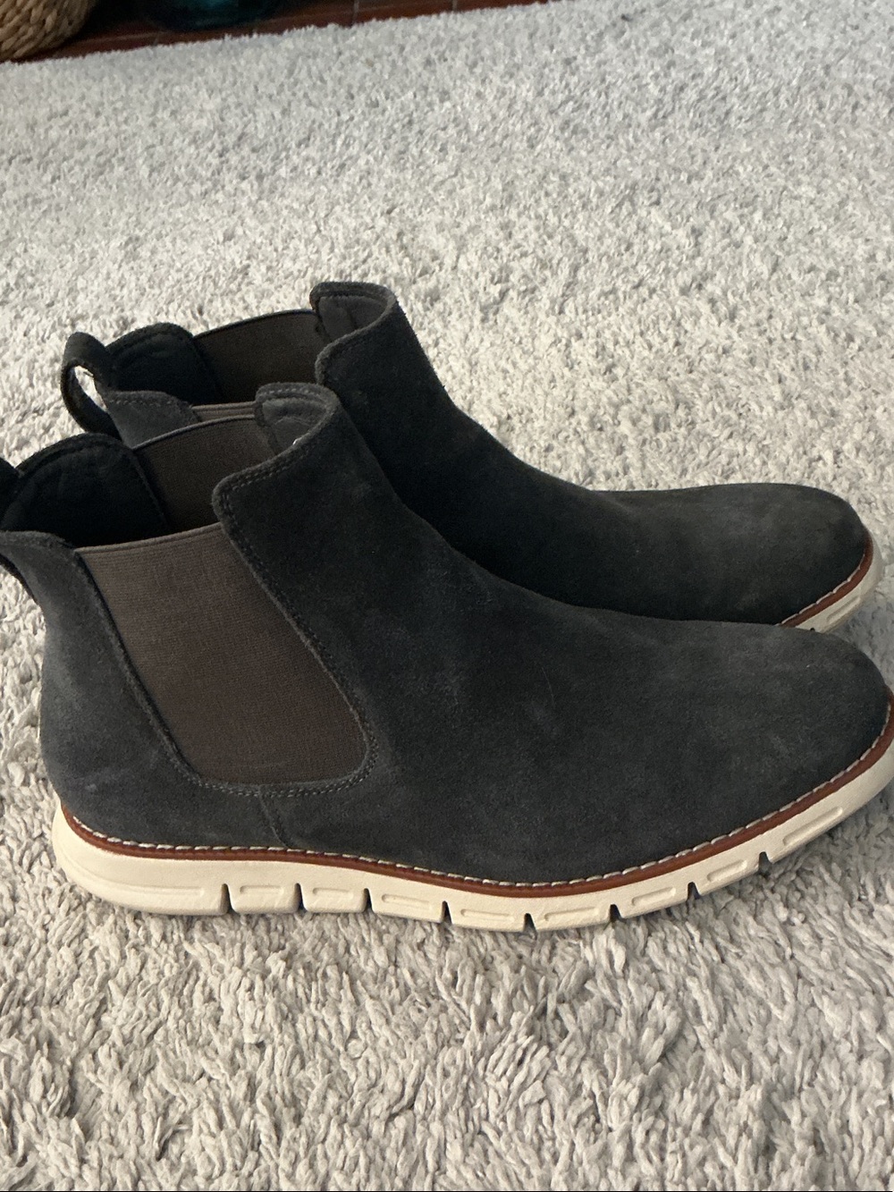 Bruno Marc Suede Chukka Boots grey size 9. Business casual preppy tennis prep - Picture 2 of 9